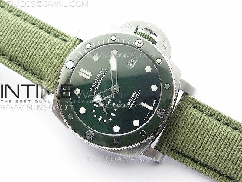 PAM1287 Y VSF 1:1 Best Edition Green Dial on Green Leather Strap P.900 Super Clone